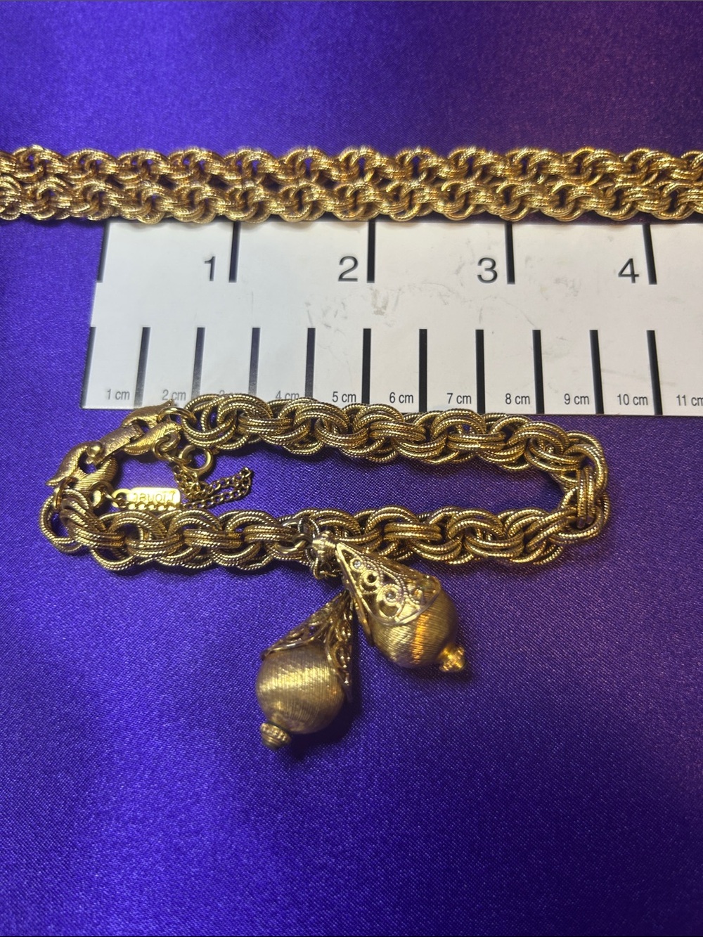 Monet Bolero Lariat Gold-Tone Filigree Drop Pendant Necklace and Bracelet Set - Picture 8 of 8
